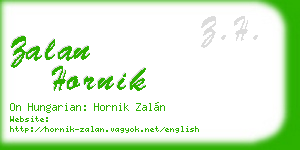 zalan hornik business card
